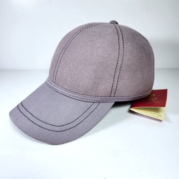 Christy's London Baseball Cap Satin Wool Peak Lilac Small Hand Crafted Unisex - Picture 1 of 16
